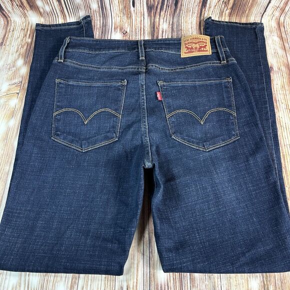 Levi's 721 HIGH RISE SKINNY Womens Size 30 Blue Jeans Denim Pants 28x30 - Picture 3 of 11